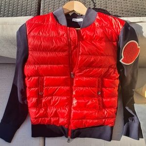 Moncler down bomber jacket, size small